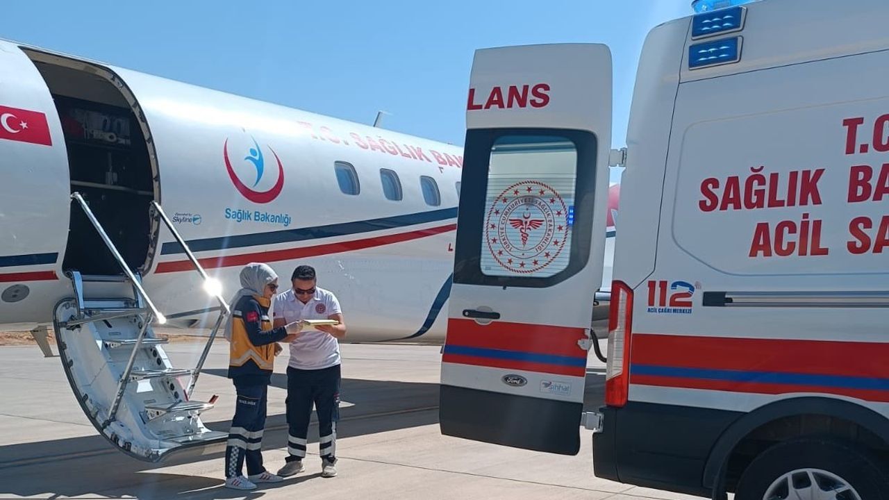 Mardin’den ambulans uçak 3 günlük Gülistan bebek için havalandı