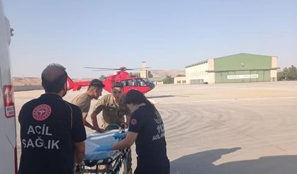 Siirt’te akrebin soktuğu çoban ambulans helikopterle hastaneye kaldırıldı